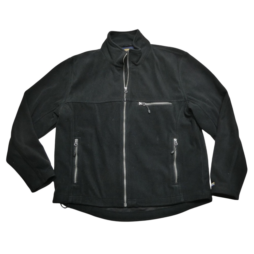 Blaklader Fleece Jacket Mens XL Black Workwear Full Zip Pockets Lined Collared